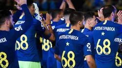 Foto de los jugadores de Boca celebrando el título.