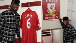 El Rey en una visita a Anfield