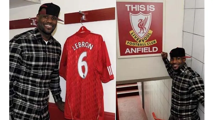 El Rey en una visita a Anfield