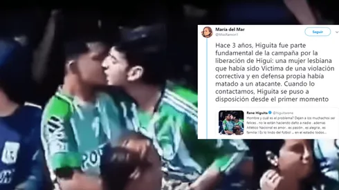 Foto de los chicos y el tuit.