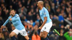 El festejo alojado de Vincent Kompany.