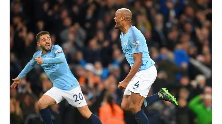 El festejo alojado de Vincent Kompany.
