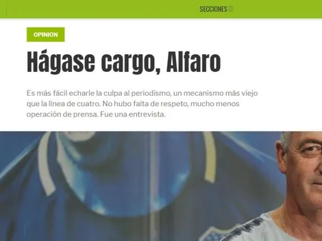 Se pudrió todo: Diario Olé sacó una nota respondiéndole a Gustavo Alfaro