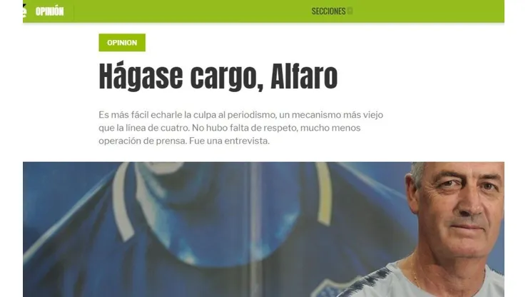 Se pudrió todo: Diario Olé sacó una nota respondiéndole a Gustavo Alfaro