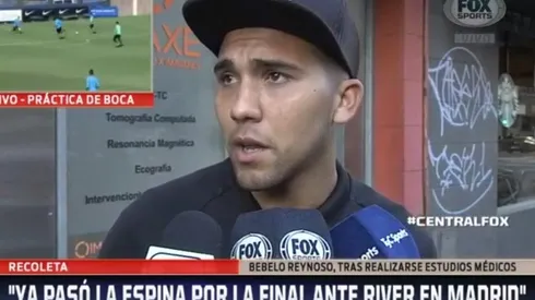 Esa es la actitud: Bebelo Reynoso habló luego de la lesión que lo dejaría afuera todo el semestre