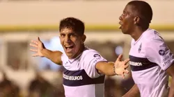 Maxi Comba tras el segundo gol a Defensa. (Foto: Gimnasia oficial)