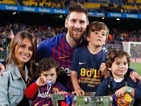 Antonela Roccuzzo metió selfie con sus hijos pero Ciro se robó la foto