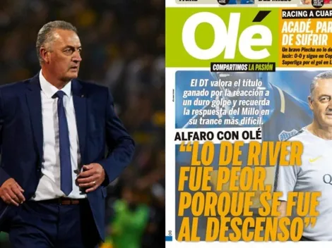 Diario Olé usó una tapa de Alfaro bardeando a River, ¡pero dijo otra cosa!