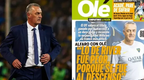 Diario Olé usó una tapa de Alfaro bardeando a River, ¡pero dijo otra cosa!
