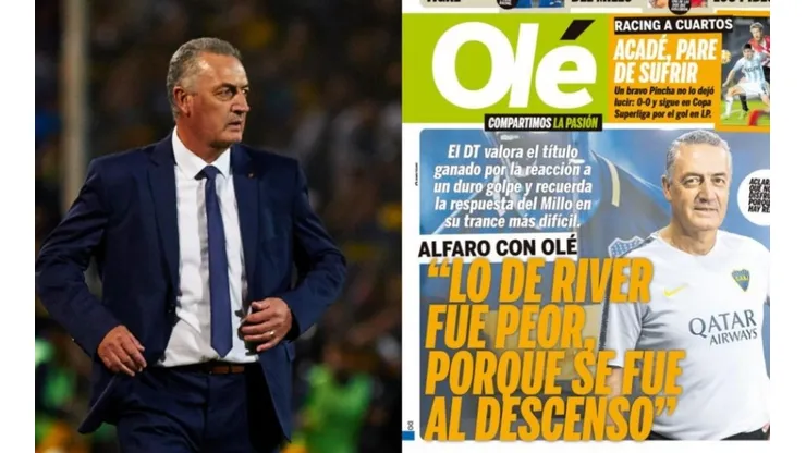 Diario Olé usó una tapa de Alfaro bardeando a River, ¡pero dijo otra cosa!
