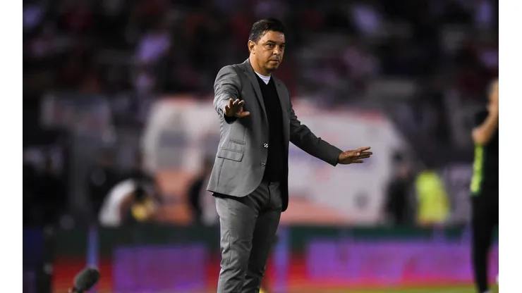Marcelo Gallardo durante la goleada ante Aldosivi.