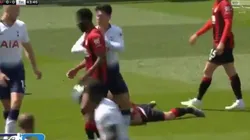 El momento de la agresión de Son a Lerma.