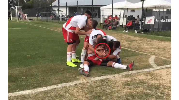 Modo Angelito Labruna: juega en la quinta de River, le hizo gol a Boca y festejó haciendo el 3 a 1