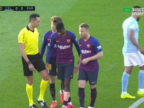 Es de cristal: Dembélé pidió el cambio a los 4 minutos de partido con Barcelona