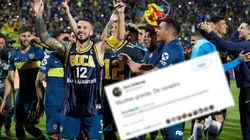 Los jugadores de Boca festejaron el título.