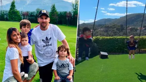 Antonela subió foto y video con sus niños.