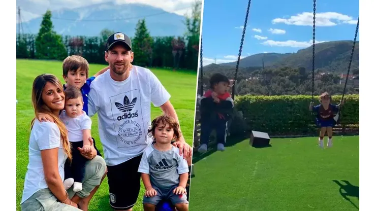 Antonela subió foto y video con sus niños.