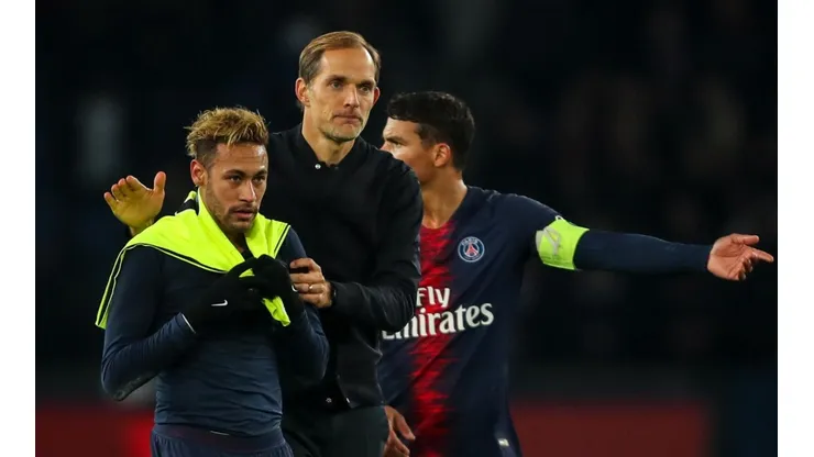 Neymar y Thomas Tuchel, juntos.