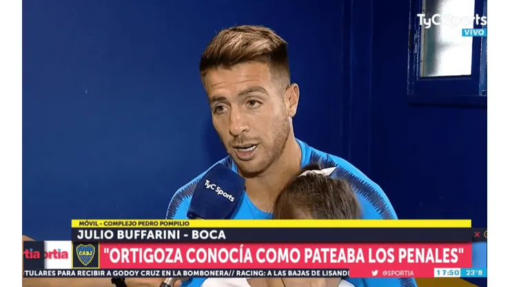 Buffarini contó que Ortigoza lo quiso mufar en el quinto penal de Boca