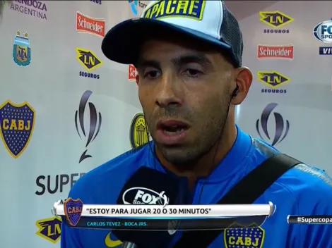 Tevez contó por qué será suplente con Boca: "Zárate está mejor que yo"