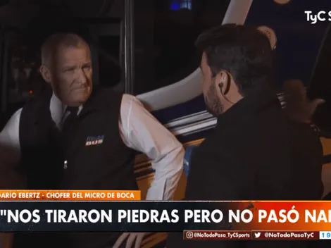 TyC Sports: le tiraron piedras al micro de Boca