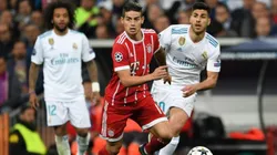James jugando ante el Madrid.