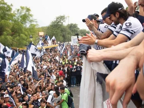 Éxtasis total de todo Rayados en los festejos en la ciudad en Monterrey