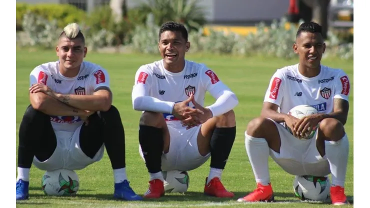 Michael Rangel, en un entrenamiento con Junior de Barranquilla.