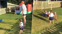 Foto de Cristiano Ronaldo con sus hijos.