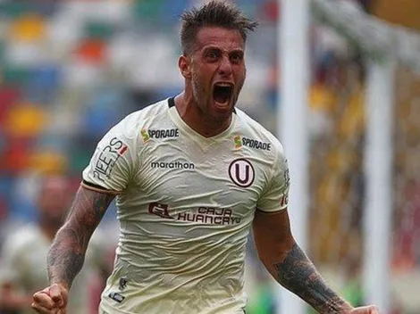 Después del partido ante Huancayo el delantero Germán Denis estuvo alentando a Independiente de Avellaneda