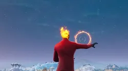 Como completar el Desafío: Lánzate a través de círculos llameantes con un cañón en Fortnite