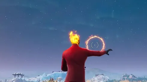 Como completar el Desafío: Lánzate a través de círculos llameantes con un cañón en Fortnite