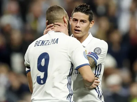 Benzema subió una foto con James a Instagram, él no se contuvo y se la comentó
