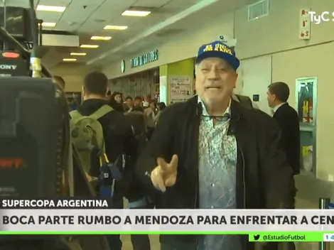 Antes de la final, Crespi apareció con una gorra que decía "el único grande"