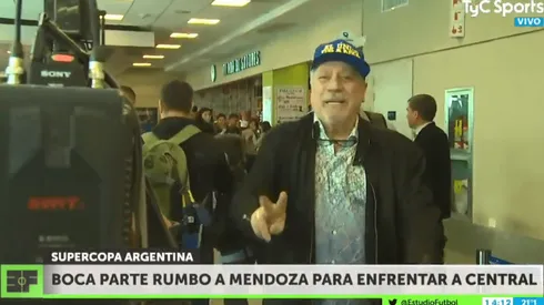 Antes de la final, Crespi apareció con una gorra que decía "el único grande"