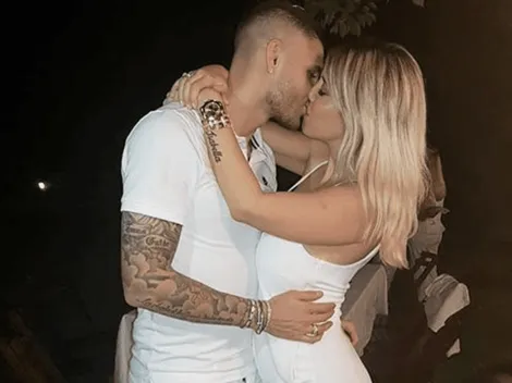 Wanda Nara se tiró en la mesa, Icardi la abrazó sin ropa y hay foto en Instagram