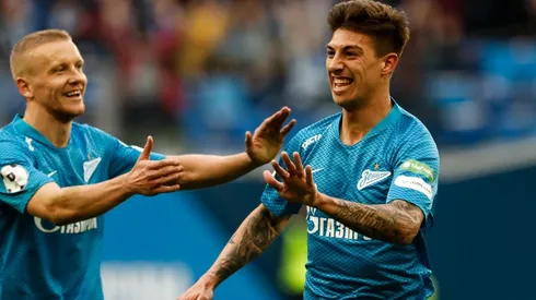 Emiliano Rigoni con la camiseta del Zenit.