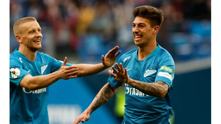Emiliano Rigoni con la camiseta del Zenit.