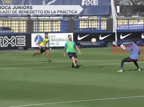 Para enmarcar: el golazo espectacular de Benedetto en la práctica de Boca