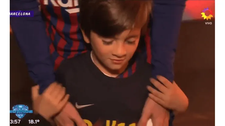 ShowMatch le mostró a Thiago Messi que los niños en Argentina también aman a su papá