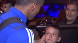 El conmovedor encuentro de Faríñez con un pequeño hincha de Millonarios