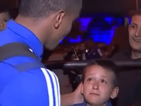 El conmovedor encuentro de Faríñez con un pequeño hincha de Millonarios