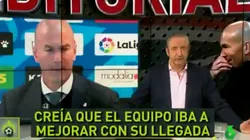 Fuerte editorial de El Chiringuito: "El cambio en el Madrid comienza contigo, Zidane"