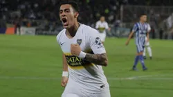 Gol de Pavón y festejo.