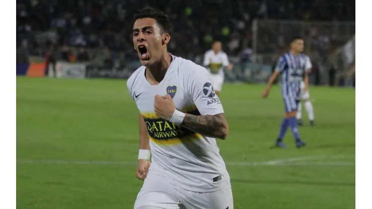 Gol de Pavón y festejo.