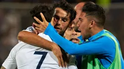 El festejo de los jugadores de Boca.