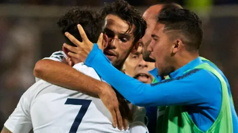 El festejo de los jugadores de Boca.