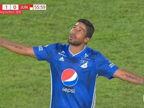 Pudo ser el 2-0, pero Christian Marrugo la reventó en el travesaño