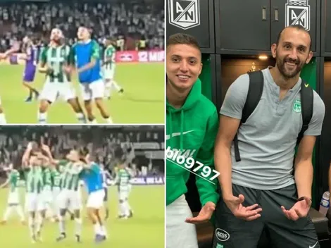 Lo que no se vio en TV: el loquísimo festejo de Barcos con los hinchas de Nacional