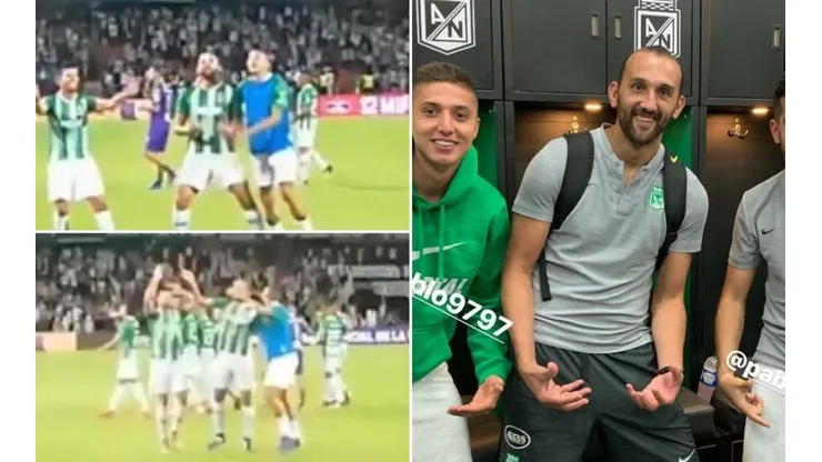 Los festejos de Hernán Barcos en el clásico contra América.